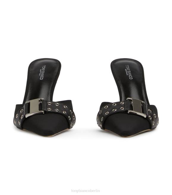 niedrige Absätze| de Tony Bianco Frauen Samma-Absätze schwarzes Ripsband/schwarzes Como 4624261